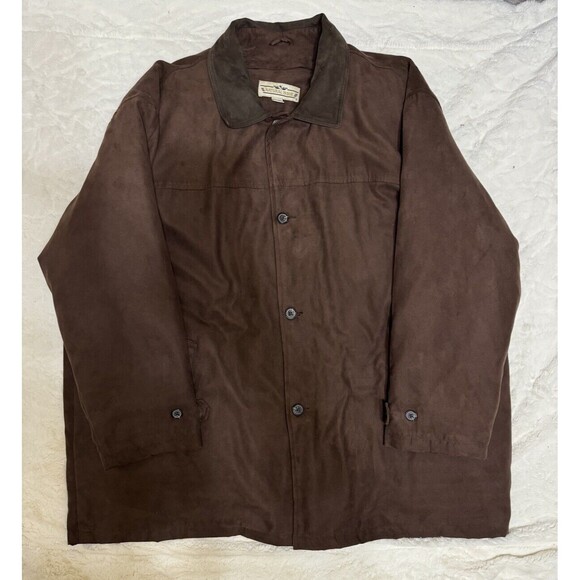 Y2K Natural Issue Men’s Coat W Removable Inner quilted Liner Cozy Chic -Sz 4XLT - Picture 1 of 9